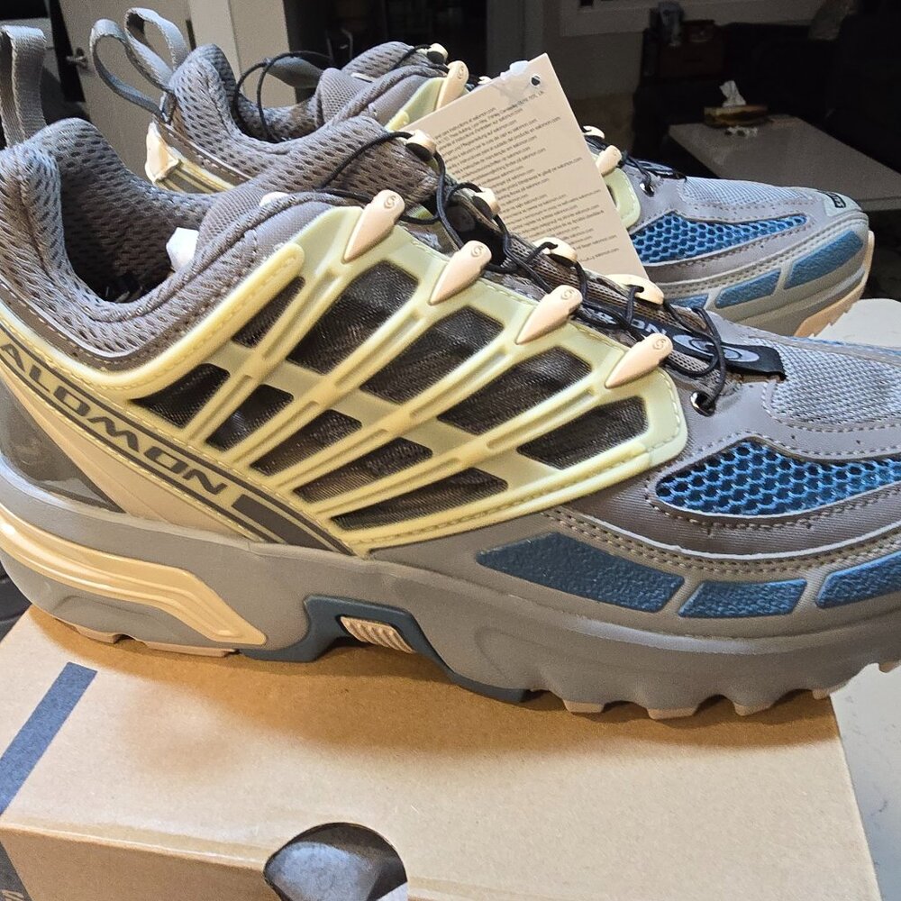 Salomon ACS Pro Advanced Pewter Aegean Blue L47299000 Mens Size 10.5 NEW HTF